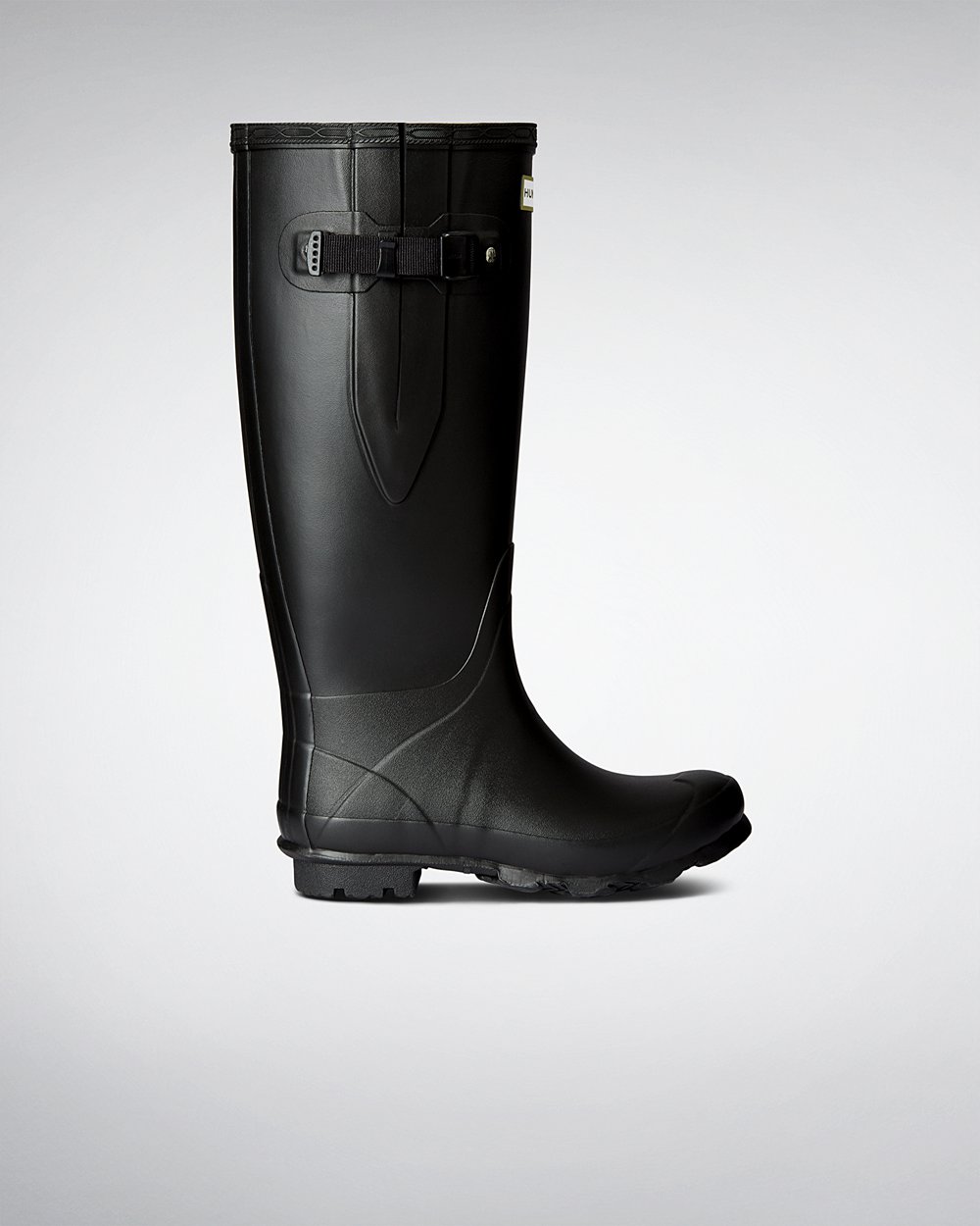 Womens Hunter Norris Field - Wide Fit Rain Boots Black - 6978-TDAZQ